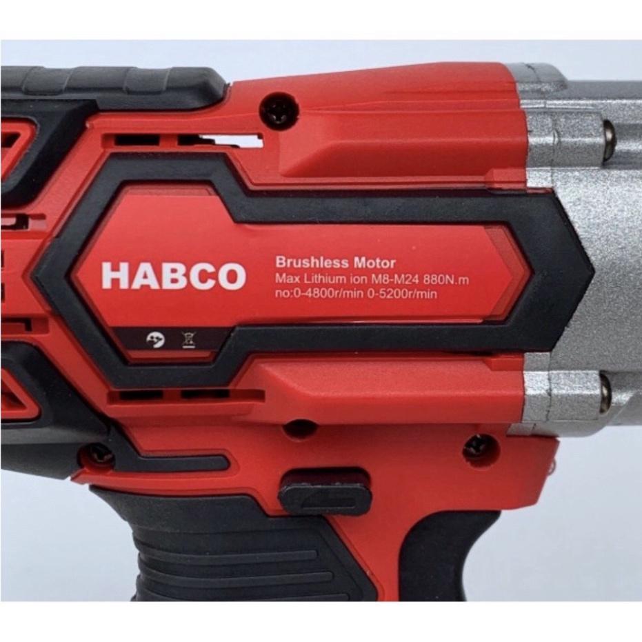 Máy Siết Bulong HABCO Lực siết khủng 880NM, dung lượng pin khủng 15cell ,máy khoan pin 3 chức năng khoan bắn vít siết ốc