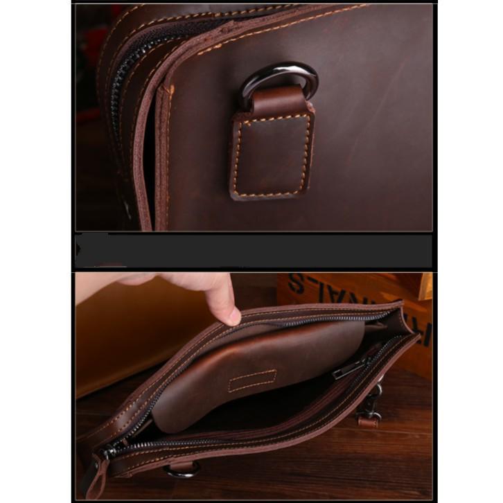 Túi đựng macbook laptop cầm tay da bò Retro Leather 13inch