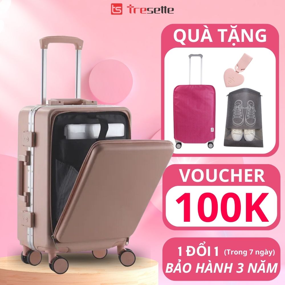 BFQ2ST500KTL: giảm 8% cho đơn từ 500K Vali khóa sập Cao Cấp thời trang nhập khẩu Hàn Quốc TRESETTE 2325 Có Ngăn Đựng Laotop Đa Năng Tiện Dụng