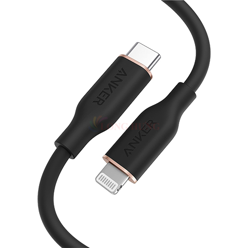 Cáp USB Type-C to iP Anker MFI PowerLine III Flow 0.9m A8662/1.8m A8663 - Hàng chính hãng