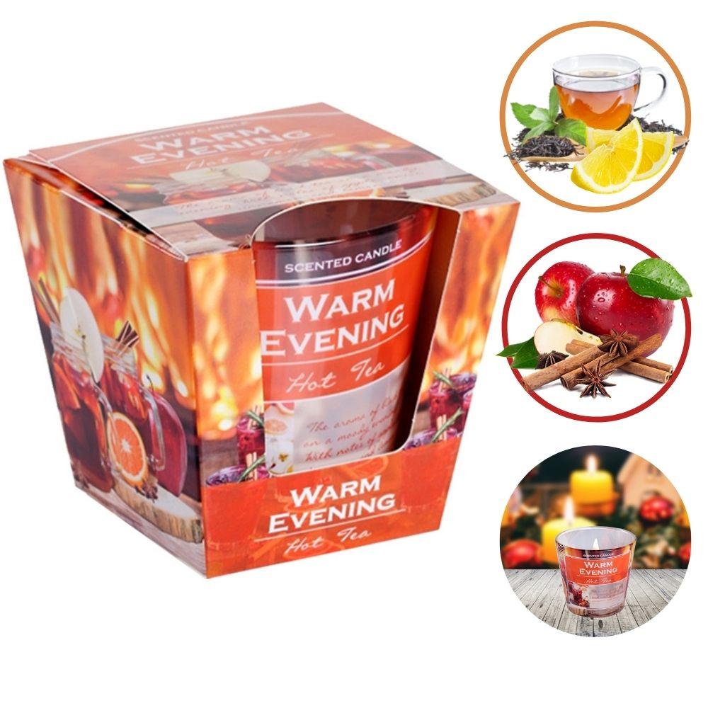 Combo 2 Ly nến thơm tinh dầu Bartek Warm Evening 115g QT02788 - quế, hồi, cam đỏ, trang trí, thơm phòng, thư giãn, hỗ trợ khử mùi