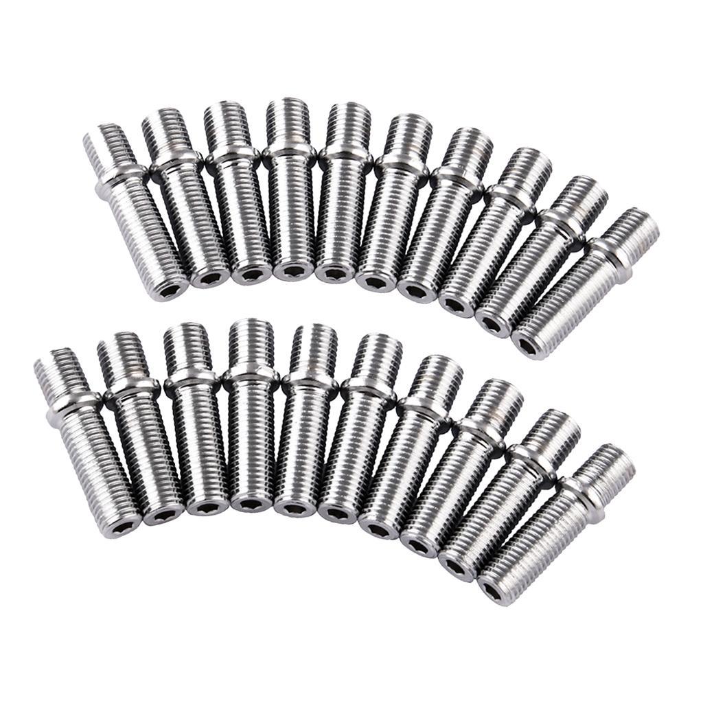 40 Pieces M12x1.5-M12x1.5 Extended Wheel Stud Conversion Tall Lug Screw Adapter