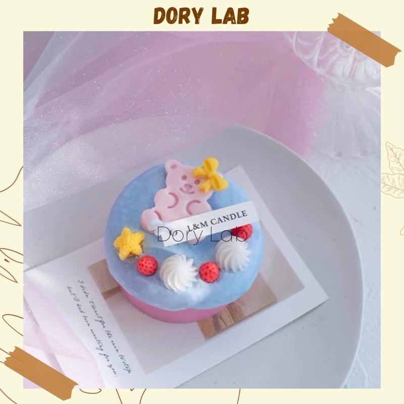 Nến Thơm Bánh Kem Sinh Nhật Gấu Con Cute Hàn Quốc, Phụ Kiện Decor, Quà Tặng - Dory Lab