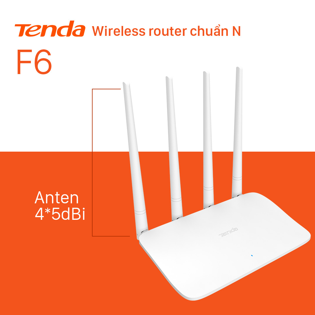 Thiết bị phát Wifi Tenda F6 Chuẩn N 300Mbps - Hàng Chính Hãng