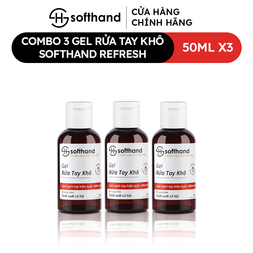 Combo 3 Gel Rửa Tay Khô Softhand 50mL/chai