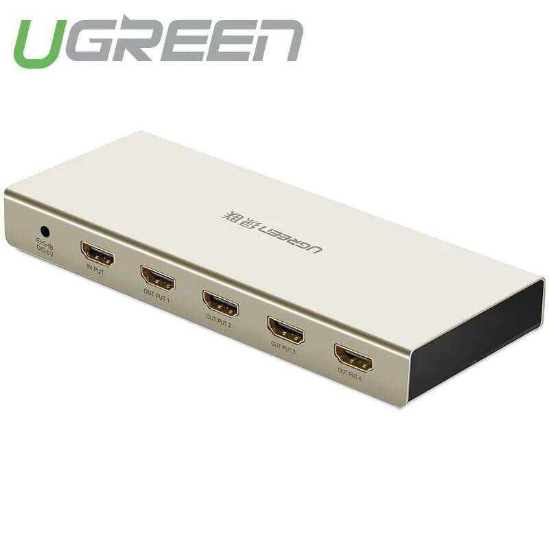 Ugreen UG4027740277TK Bộ chia HDMI 1 vào 4 ra hỗ trợ 4K x 2K vỏ hộp kim cao cấp - HÀNG CHÍNH HÃNG