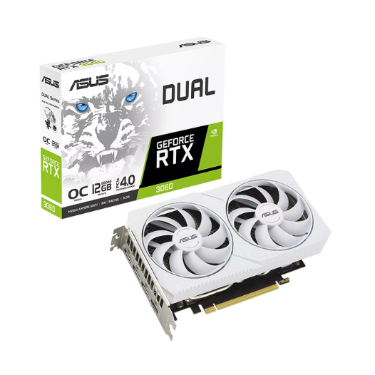 Card Màn Hình ASUS Dual GeForce RTX 3060 White | OC Edition 12GB GDDR6 - Hàng Chính Hãng