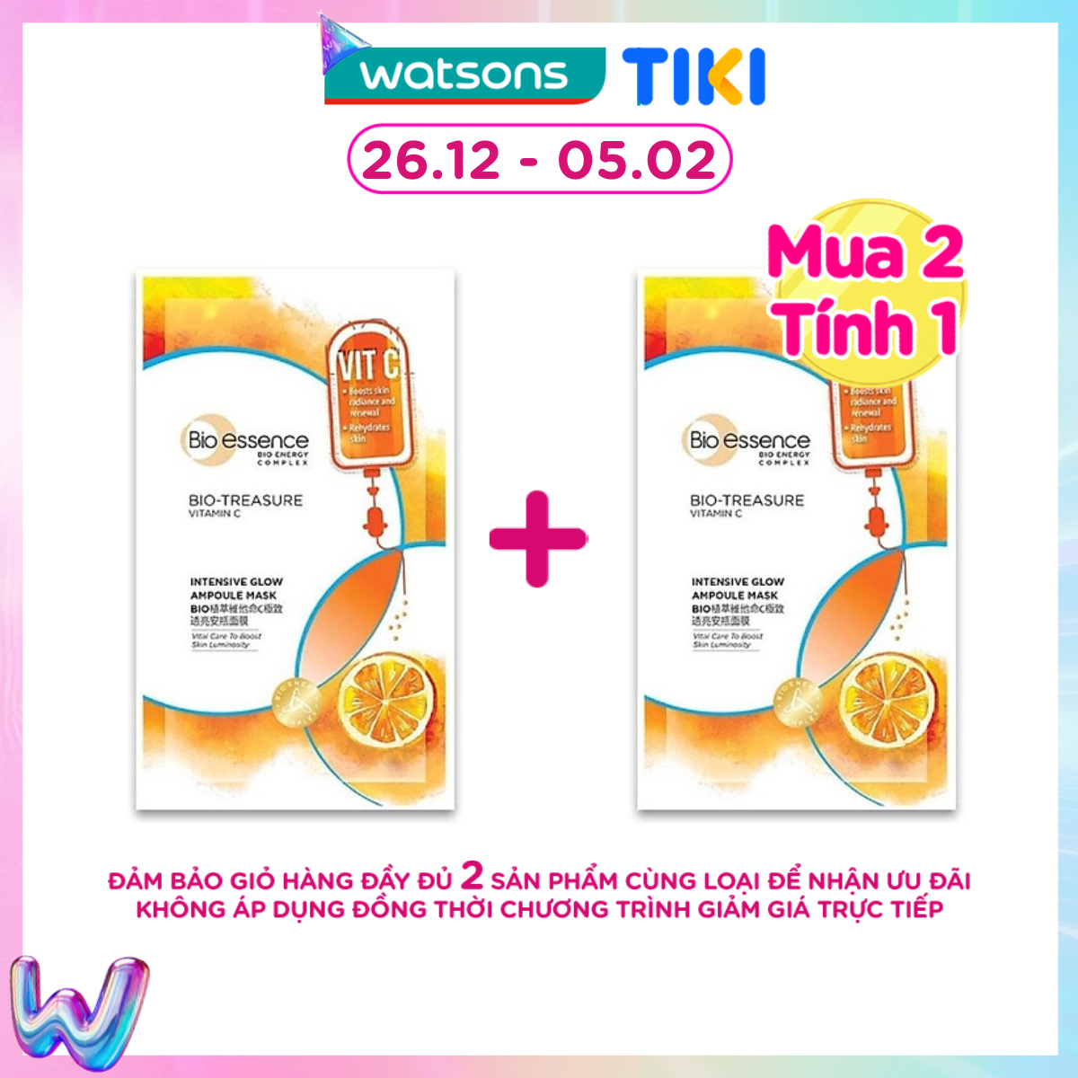 Mặt Nạ Bio-Essence Bio-Treasure Vitamin C Intensive Glow Ampoule Mask 20ml