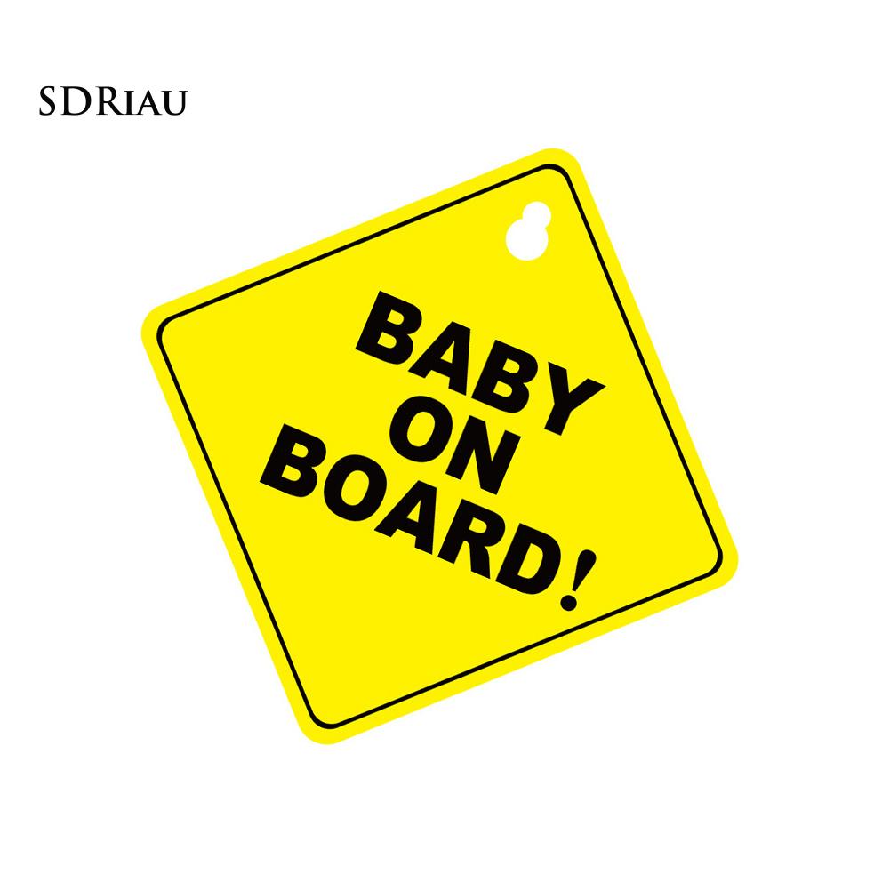 Sticker Dán Cửa Sổ Xe Hơi Trang Trí Hình Bảng Chữ Baby On Board