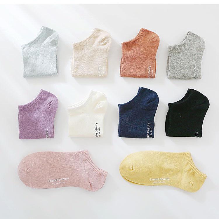 Vớ Tất Nữ Ngắn Trơn Simple Beauty Tất Cổ Ngắn Cotton Trơn Cá Tính Phong Cách Đường Phố Hot Trend Vớ Ngắn Cổ Ulzzang