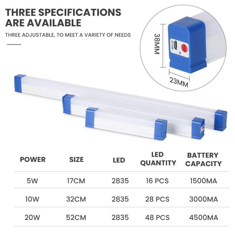 LED DC5V LED USB Đèn khẩn cấp có thể sạc lại 5W 10W 20W Đèn LED