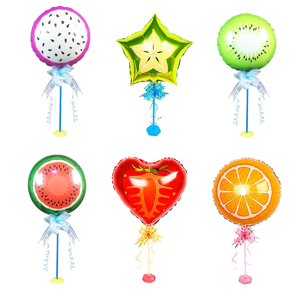 Fruit Foil Balloon Kit Stick Stand Base Pole Wedding Party Decor