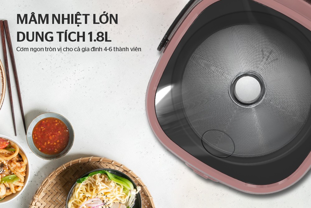 Nồi Cơm Điện 1.8L Sunhouse SHD8627 - Hàng Chính Hãng