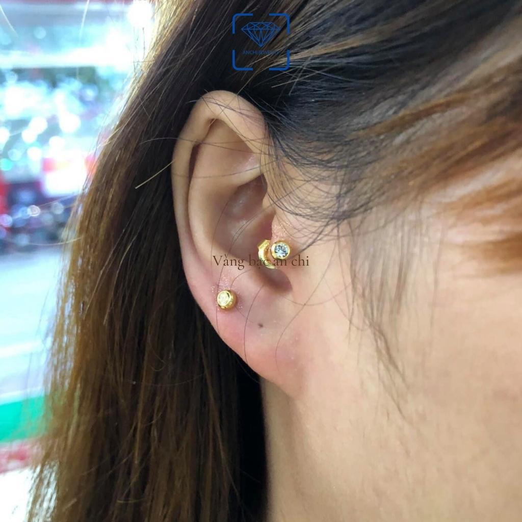 Dụng cụ bấm/ xỏ lỗ tai bằng thép cao cấp không đau không xưng dùng một lần,Anchi jewelry