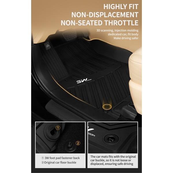 Thảm lót sàn xe ô tô TOYOTA RAV4 2013-2018 Nhãn hiệu Macsim 3W chất liệu nhựa TPE đúc khuôn cao cấp - màu đen