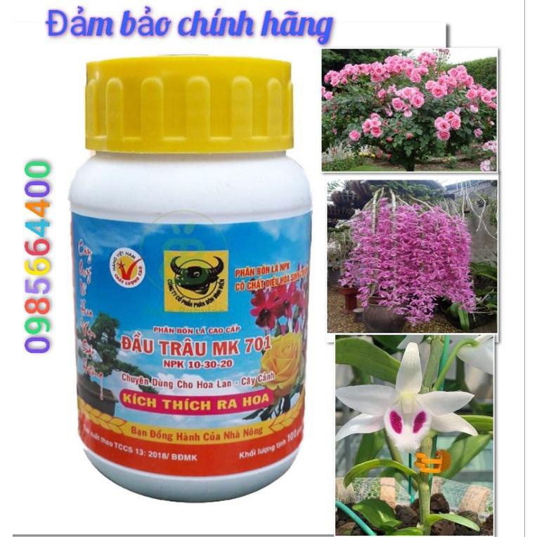 Phân bón Đầu trâu 701.. Chuyên dùng cho hoa lan, cây cảnh, kích ra hoa