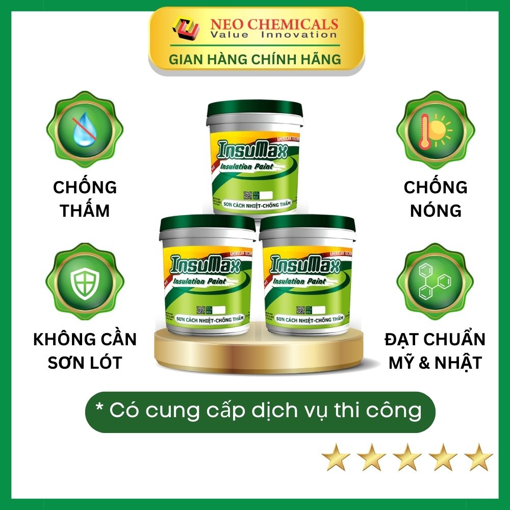 Sơn chống nóng InsuMax - 4 lít, sơn cách nhiệt chống nóng cho nhà xưởng