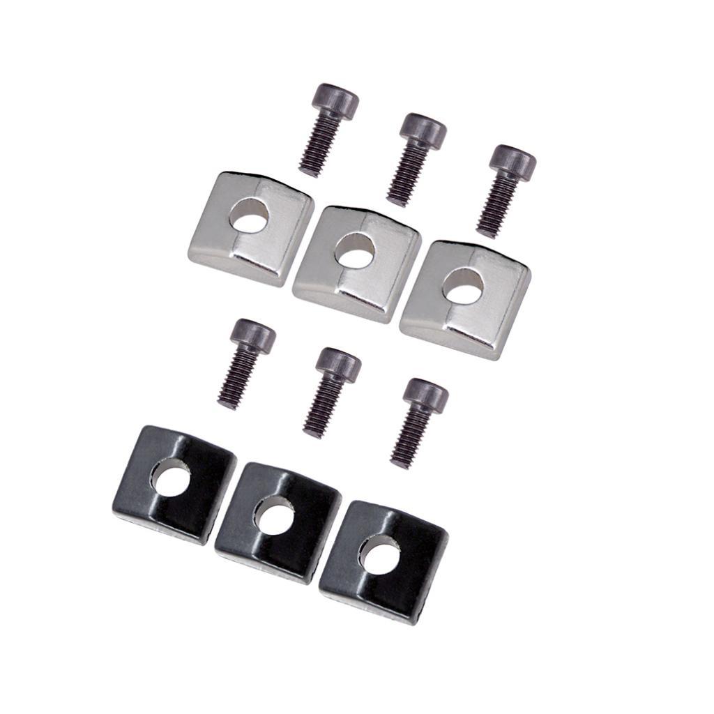 Sunnimix Đàn Guitar Điện Khóa Hạt Kẹp & Các Đầu Ốc Cho Tremolo Cầu Bạc + Đen