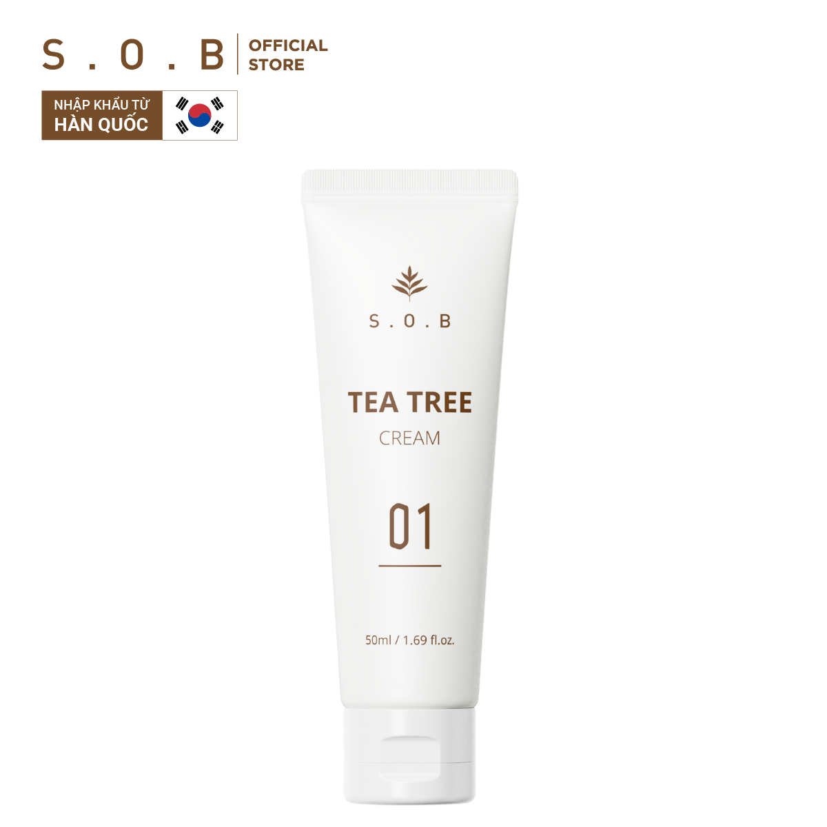 Kem dưỡng ẩm làm dịu da - Kem dưỡng ẩm ngừa mụn S.O.B TEA TREE CREAM