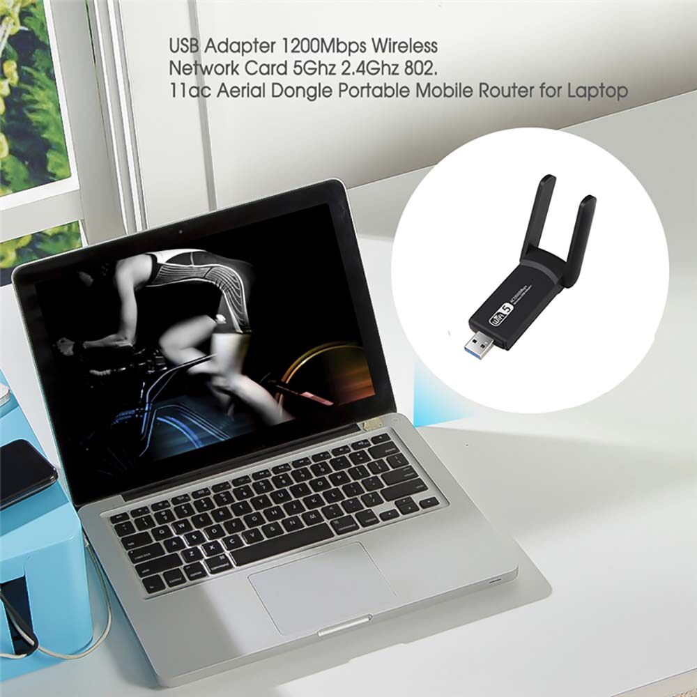 Bộ Chuyển Đổi WiFi USB 1200Mbps (2.4G - 5G)/ 1900Mbps (2.4G - 5.8G) Thu Mạng The Deosd - Hàng Chính Hãng