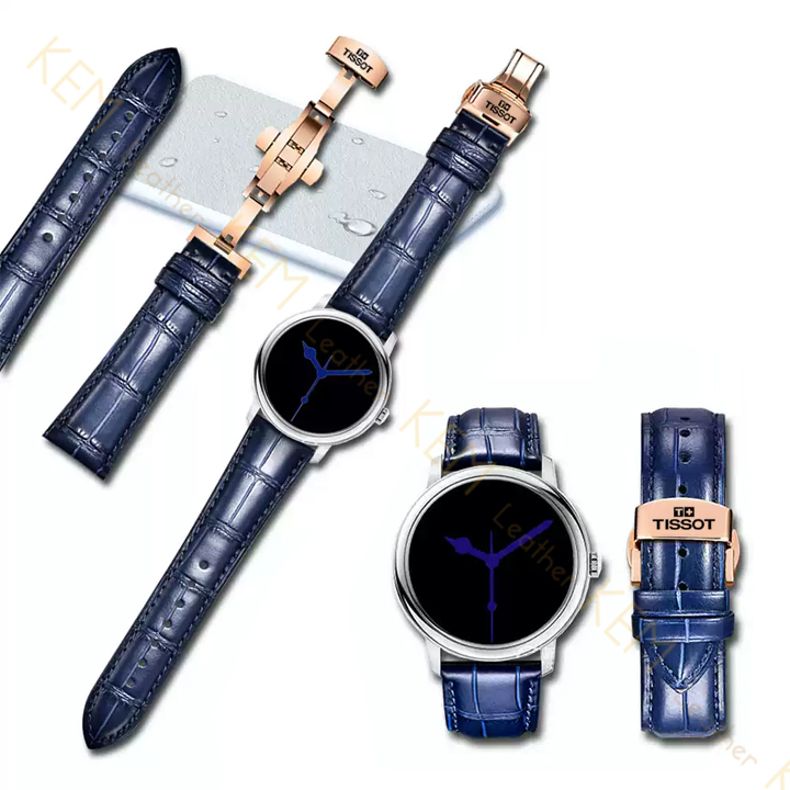 Dây đeo đồng hồ Tissot - Dây Đeo Đồng Hồ Da Cá Sấu Navy Thay Thế Dành Cho Tissot Size 19/20/21/22mm - Chất Liệu Da Cá Sấu Cao Cấp Tương Thích Tất Cả Các Phiên Bản Đồng Hồ Tissot - Bảo Hành 12 Tháng