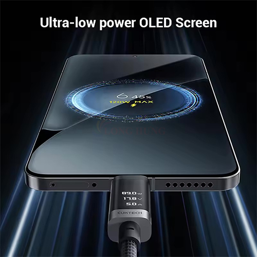 Cáp USB Type-C to Type-C Cuktech Braded Magnetic 1.5m 240W PD3.1 CMC615P - Hàng chính hãng