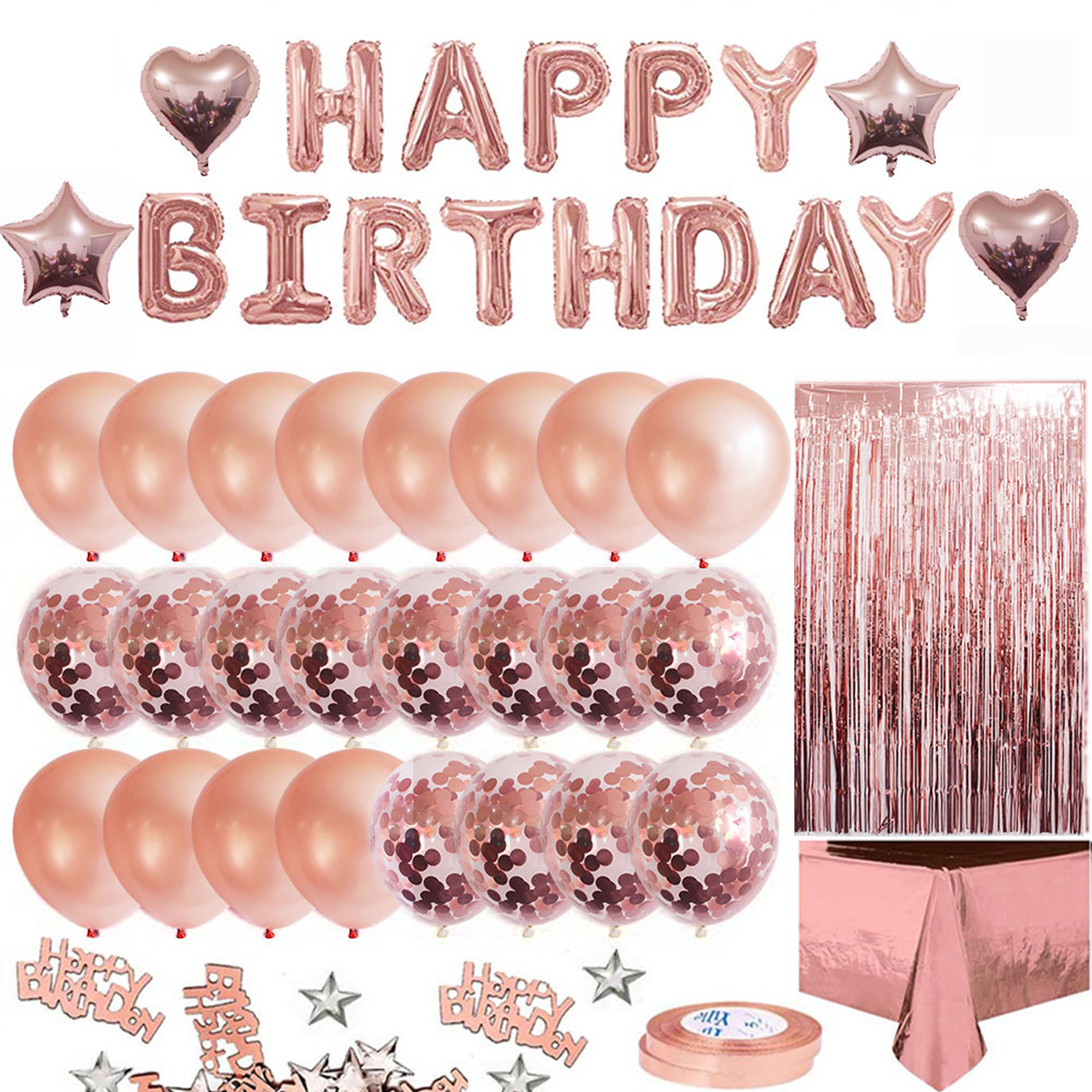 Mua Rose Gold Birthday Party Decorations Set Girls Women Baby ...