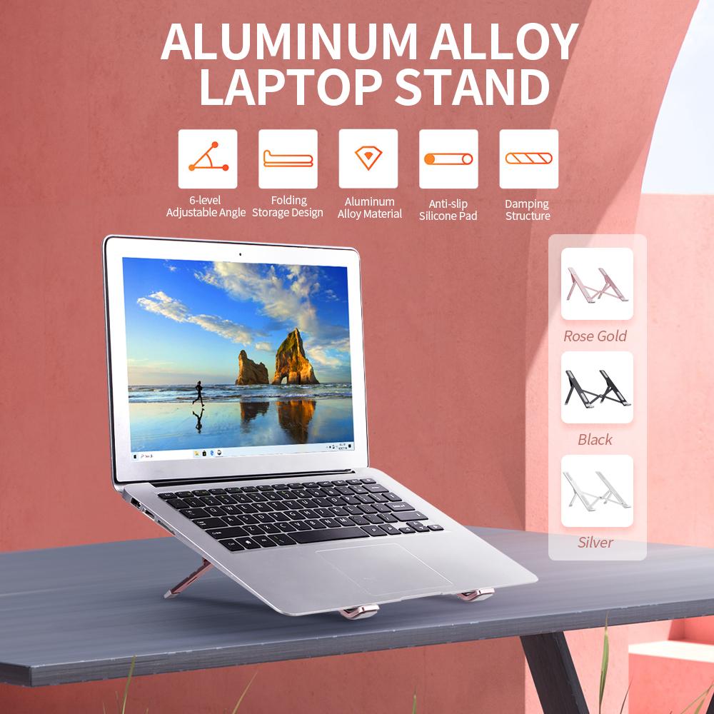 Giá đỡ máy tính xách tay có thể điều chỉnh 6 cấp độ bằng hợp kim nhôm chống trượt