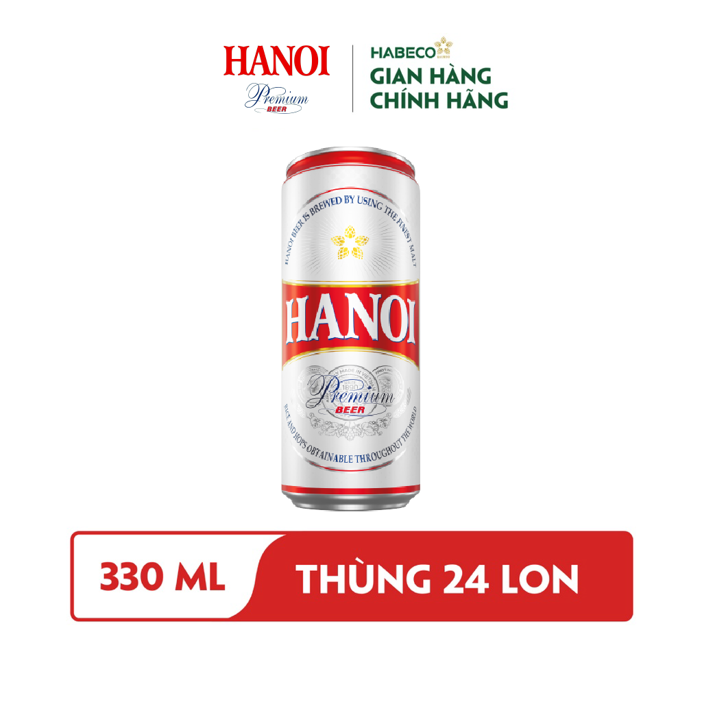 Bia Hanoi Premium - Thùng 24 lon 330ml