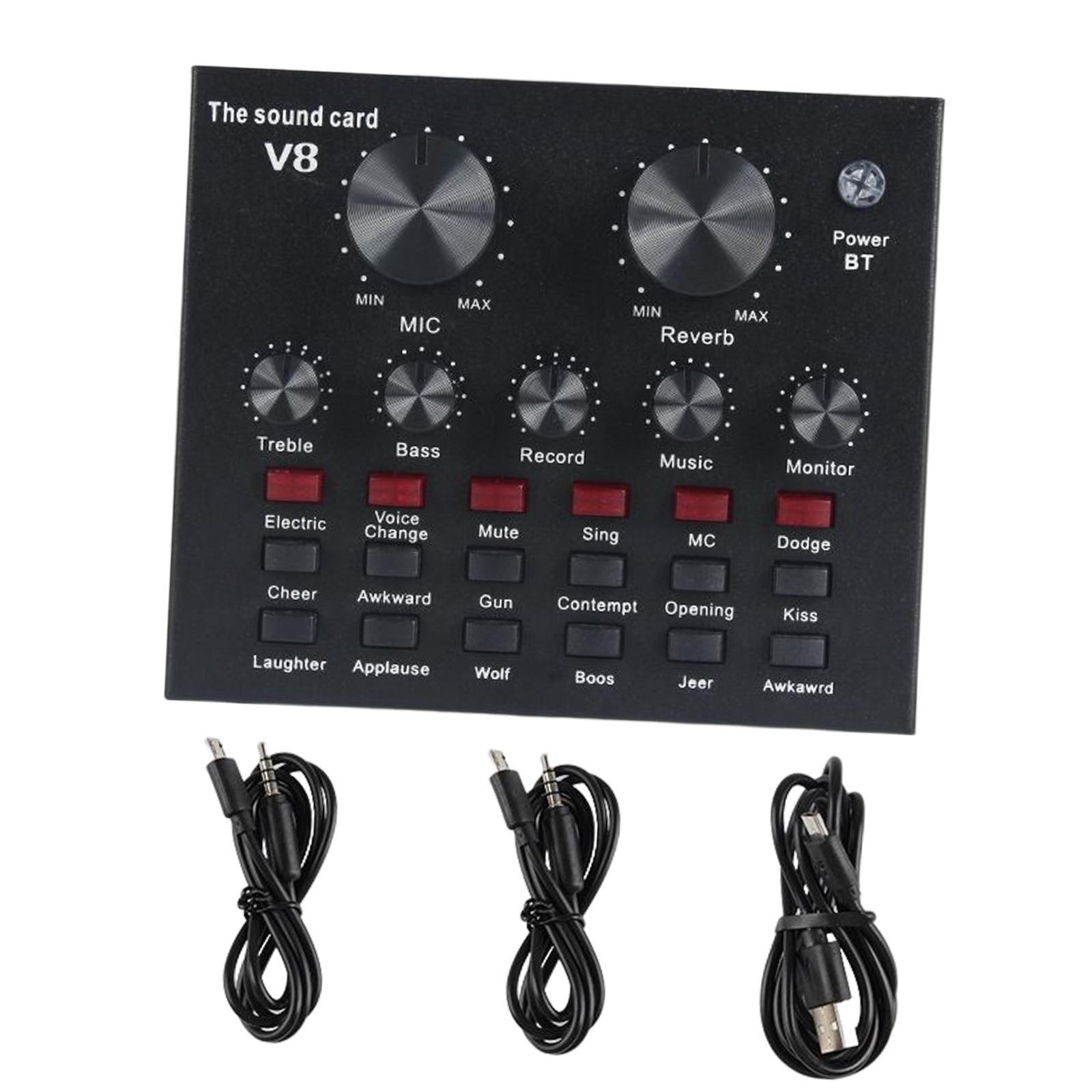 Voice Conversion Sound Card for Karaoke Living Broadcast Chat On Style A