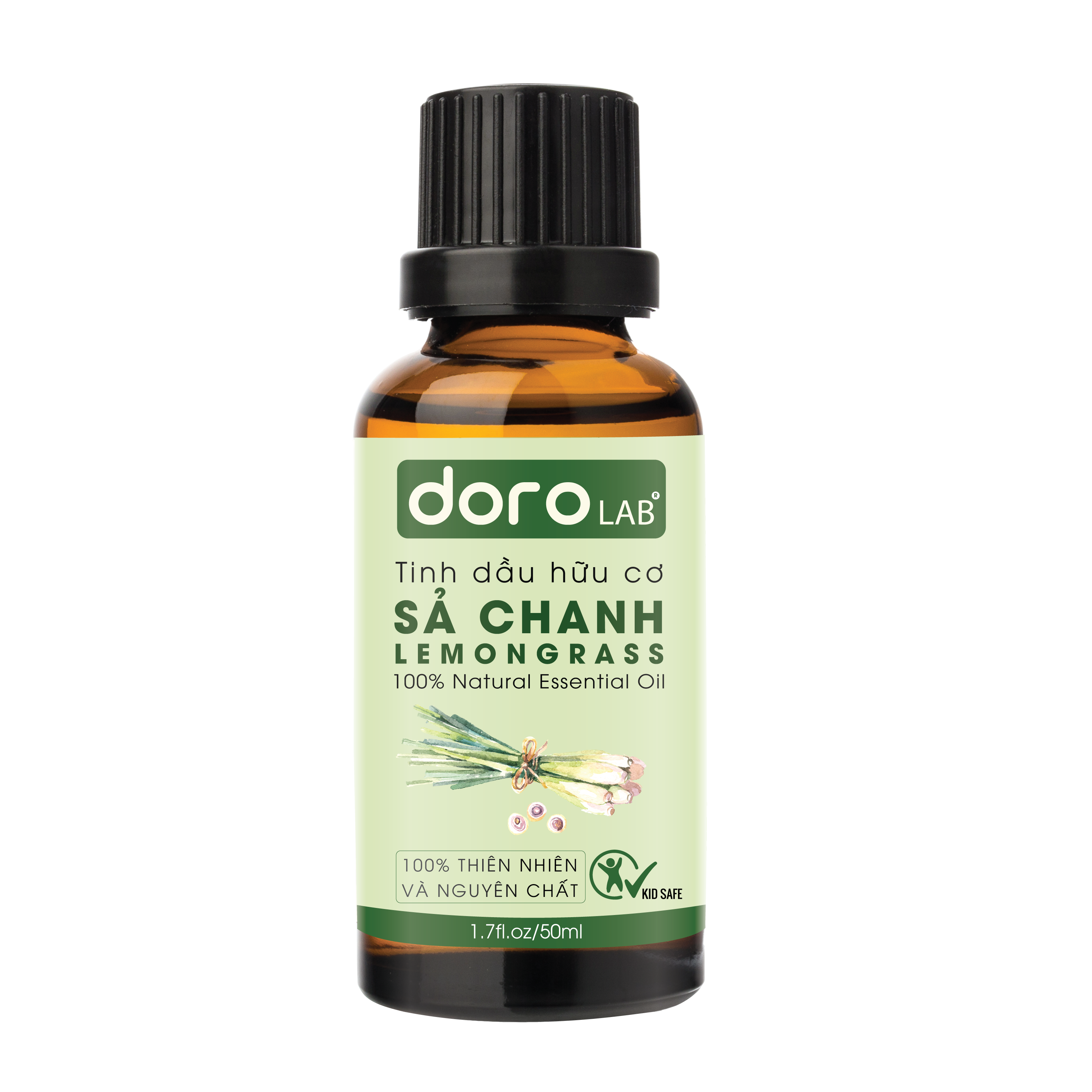 Tinh dầu Sả chanh cao cấp | Lemongrass essential oil. Tinh dầu xông phòng Doro giúp khử mùi, thanh lọc không khí, giảm căng thẳng, đuổi muỗi và côn trùng