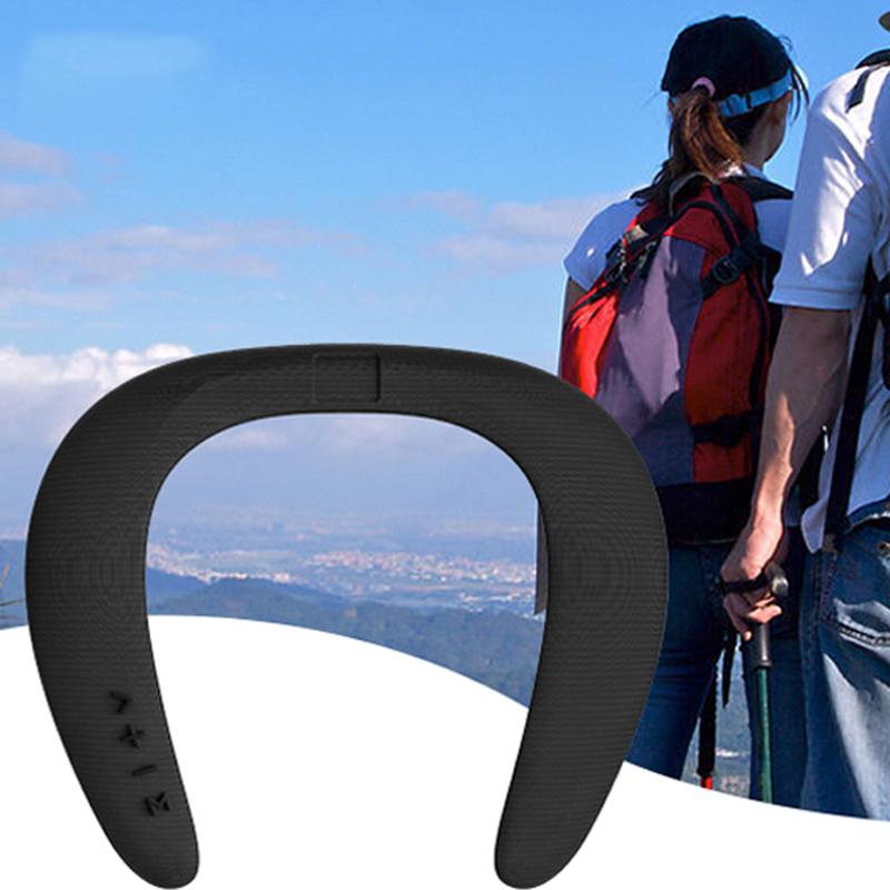 Loa cổ di động loa không dây loa không dây stereo fm hỗ trợ radio khe cắm thẻ sd với micrô để chơi game Color: Red