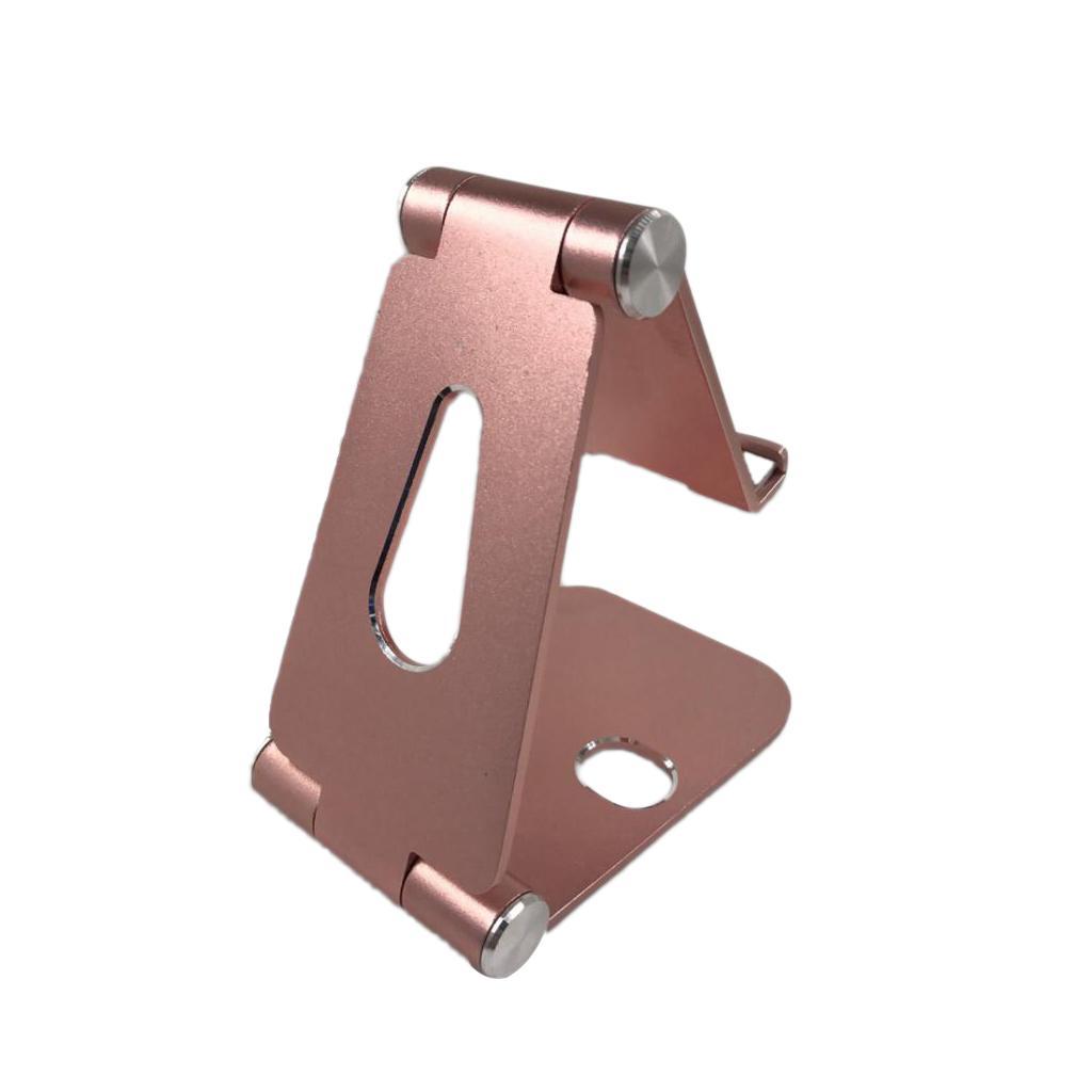Desk Stand Holder Mount Mobile Phone Folding Portable Clear Rose Gold&gold