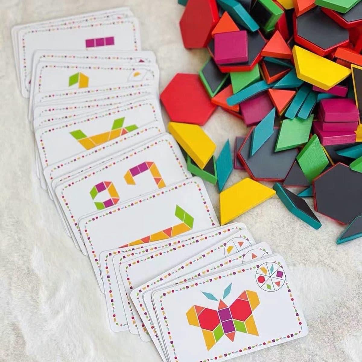 Bộ xếp hình gỗ 250 miếng Mideer Partern Blocks