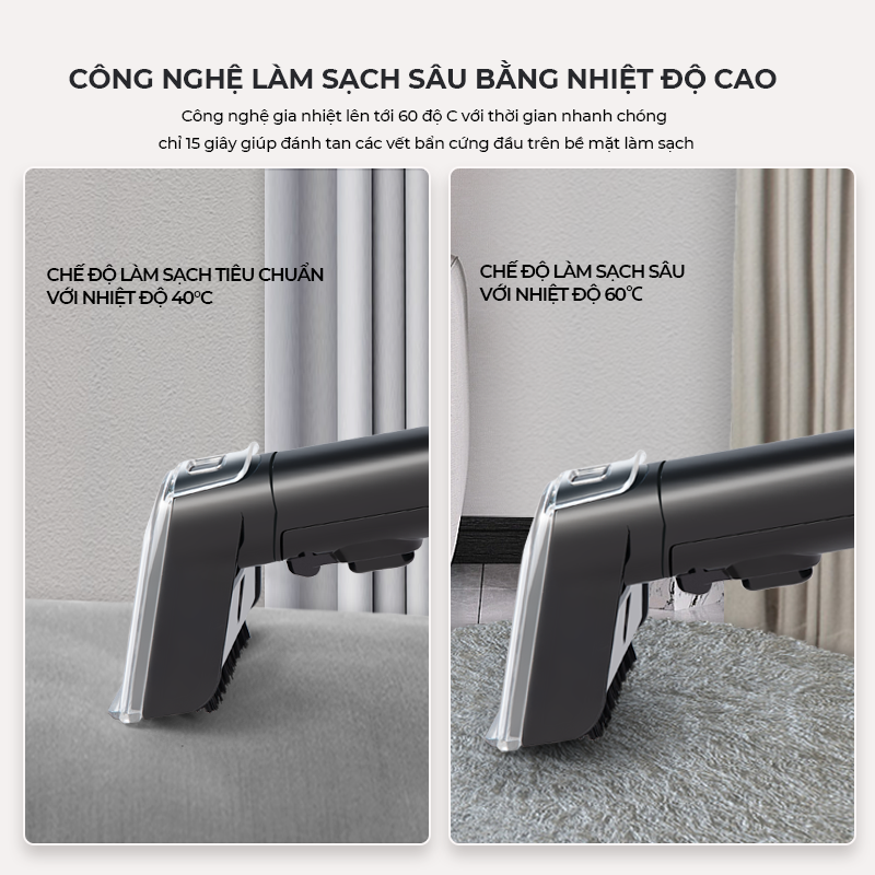 Máy giặt sofa cầm tay cao cấp JETZT G3 - máy hút bụi, diệt khuẩn, làm sạch sâu dành cho ghế sofa, nệm thảm, hàng chính hãng