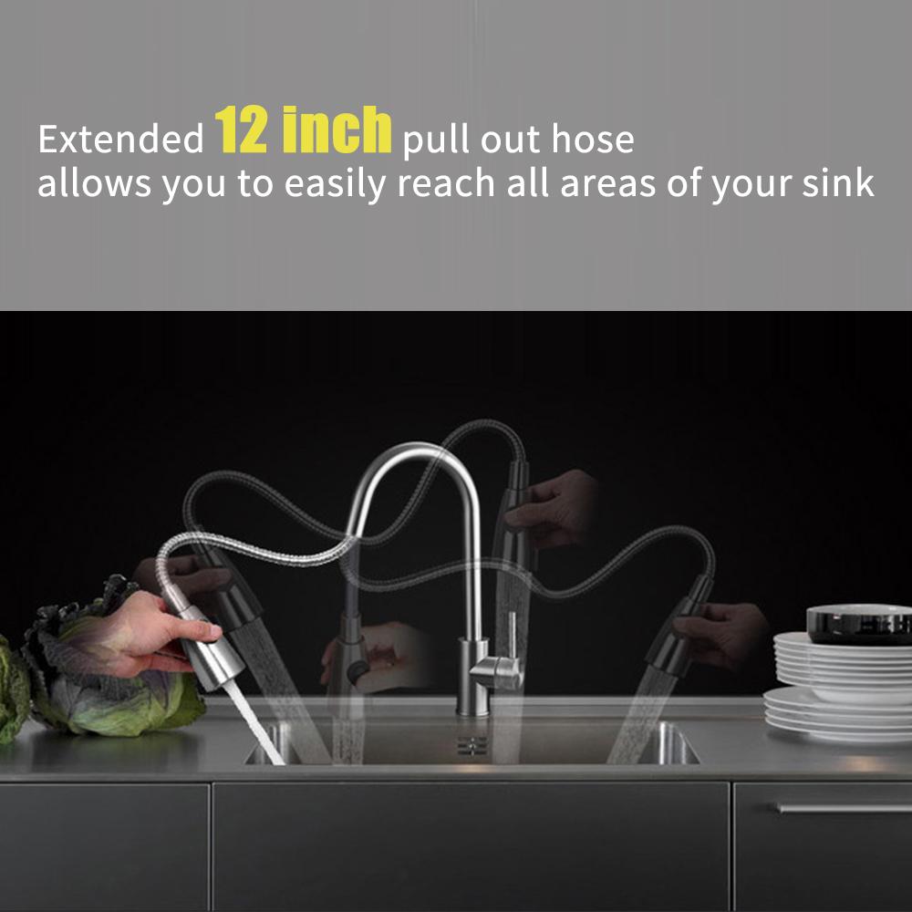 Vòi nhà bếp dạng kéo ra với 2 chế độ phun