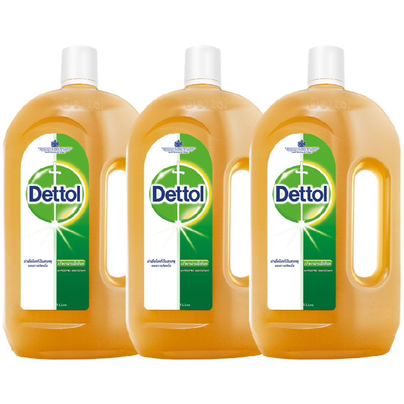 Bộ 3 Chai Dung Dịch Diệt Khuẩn Đa Năng Dettol 1L