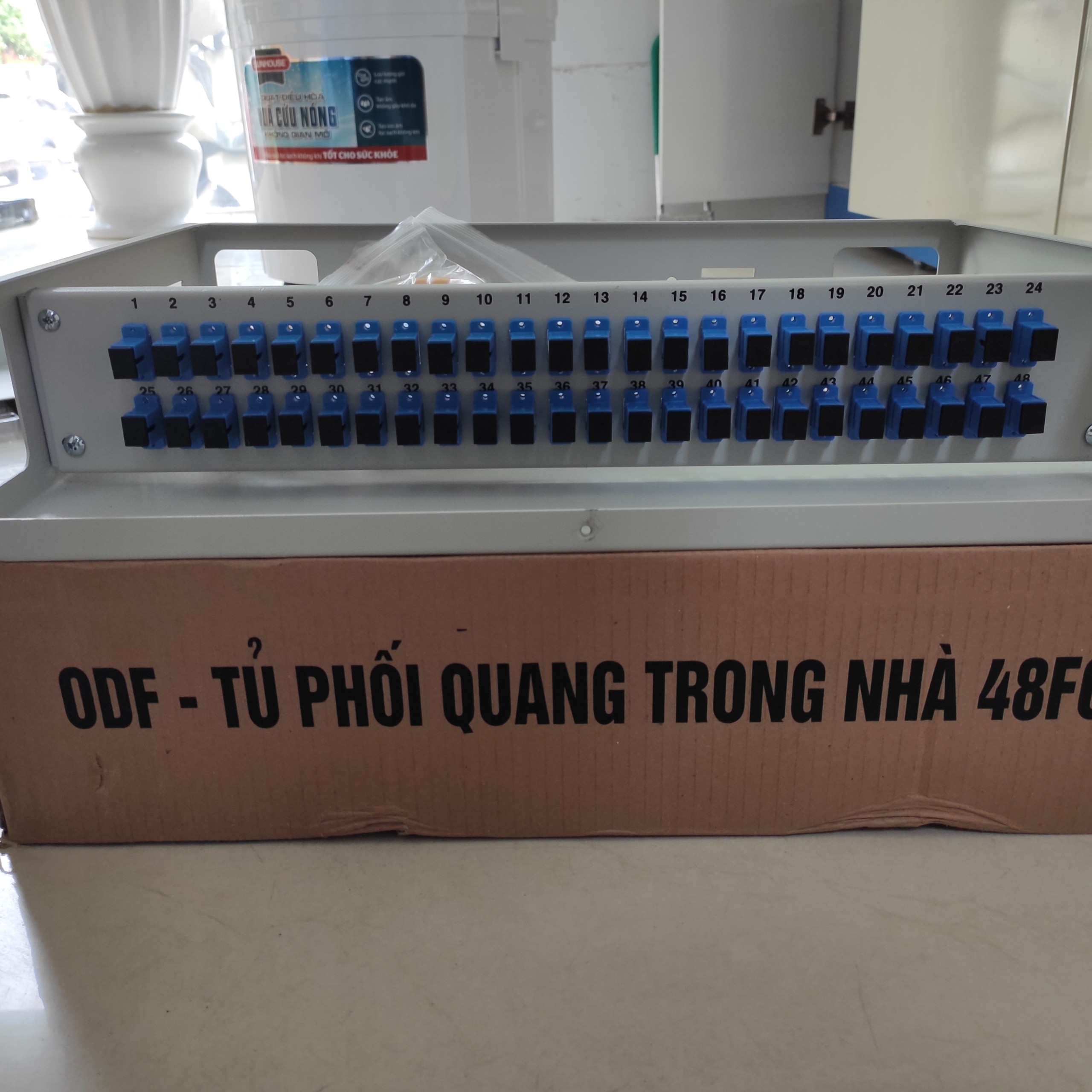 Hộp phối quang ODF 48FO (Đầy đủ phụ kiện)