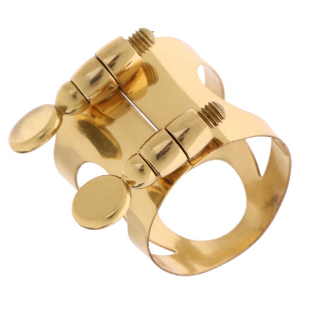 2xMetal Saxophone Eb Ligature Clip for Alto Saxophone Replacement Parts