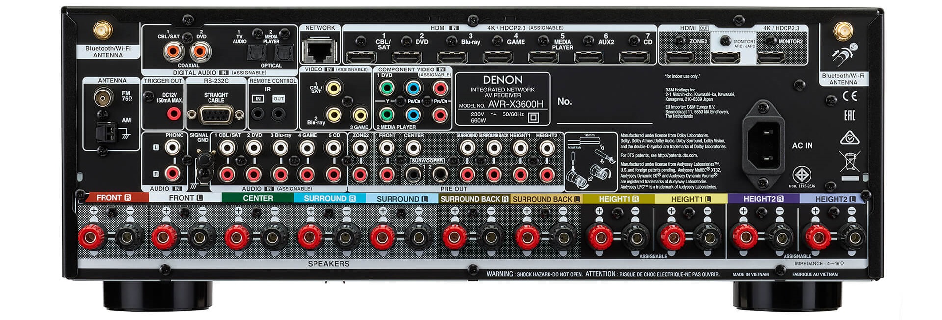 Ampli Cao Cấp Denon AVR-X3600H HÀNG CHÍNH HÃNG NEW 100%