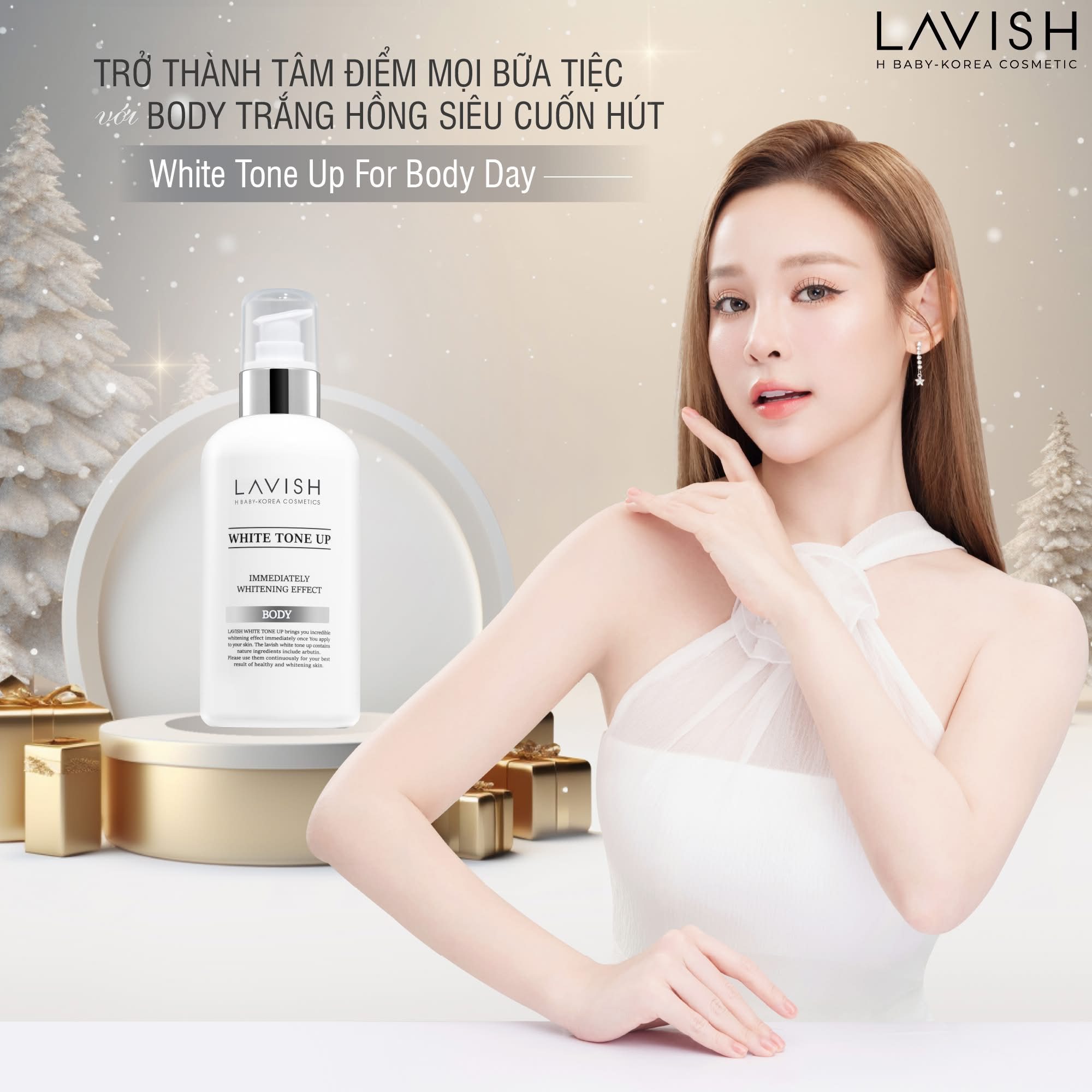 Kem dưỡng trắng chuyên sâu ban ngày dành cho body Lavish h baby