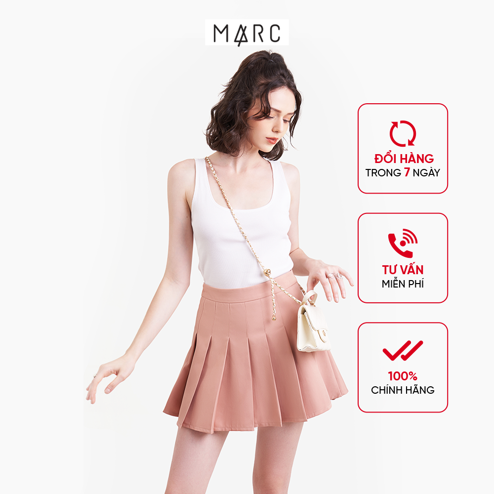 Chân Váy Mini Xếp Ly Nữ MARC FASHION Tennis Cơ Bản Trơn Đủ Màu Có Quần Bảo Hộ Phong Cách Hàn Quốc CBLT021023