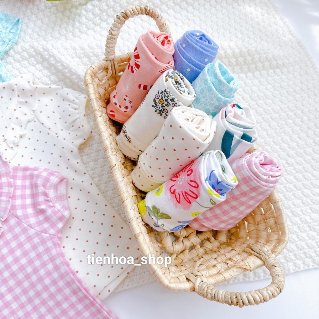 Bộ Tay Ngắn Quần Dài Viền Bèo Trước Sau Bozip Siêu Mềm Mịn Mát Cho Bé Gái - HÀNG LOẠI 1