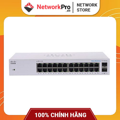 Switch Cisco CBS110-24T-EU Chính Hãng - 24-port GE, 2x1G SFP