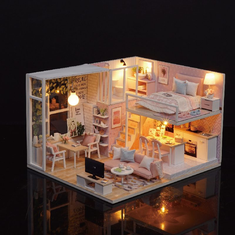 Mô Hình Lắp Ghép DIY - Pink House