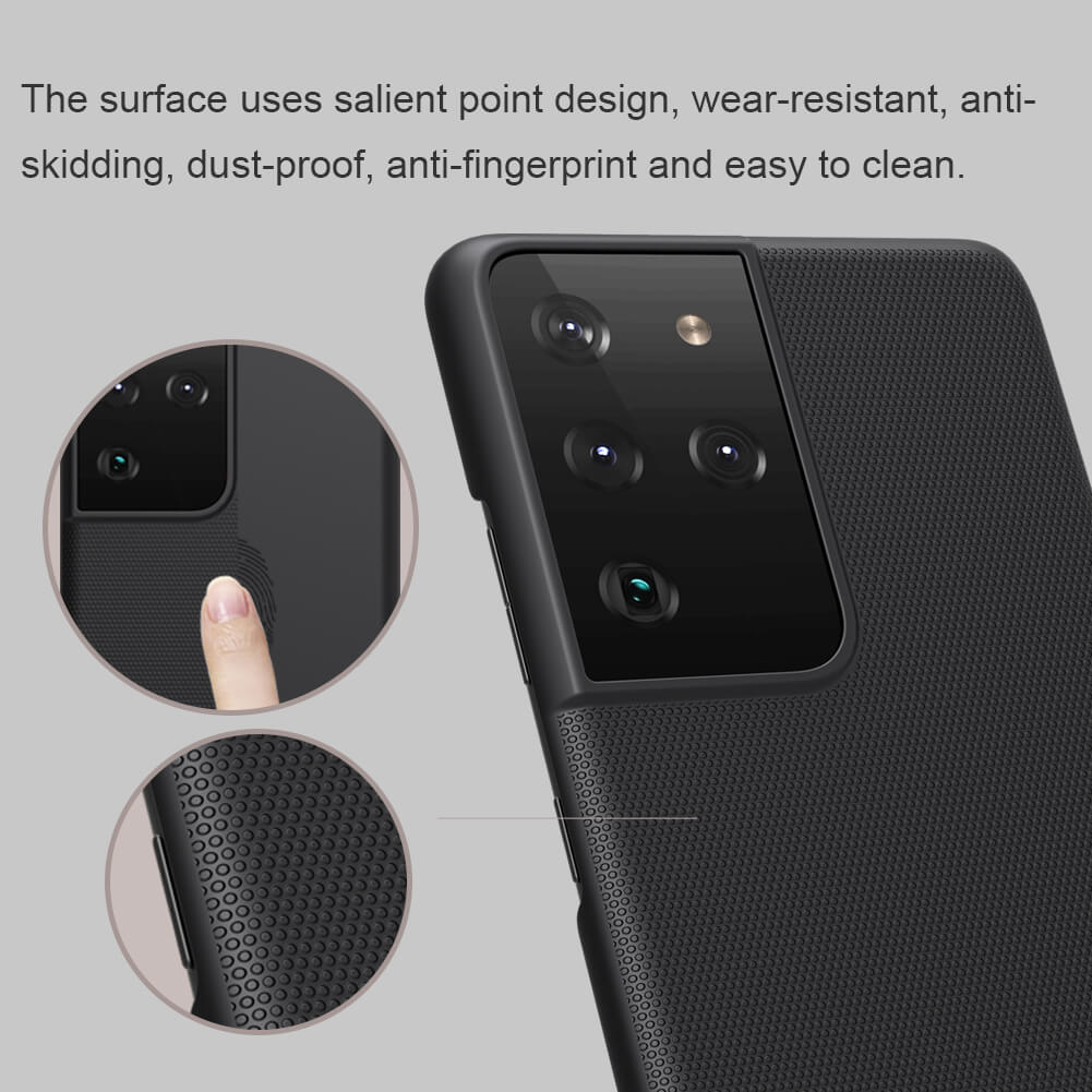 Ốp Lưng Sần chống sốc cho Samsung Galaxy S21 Ultra hiệu Nillkin Super Frosted Shield - Hàng Chính Hãng