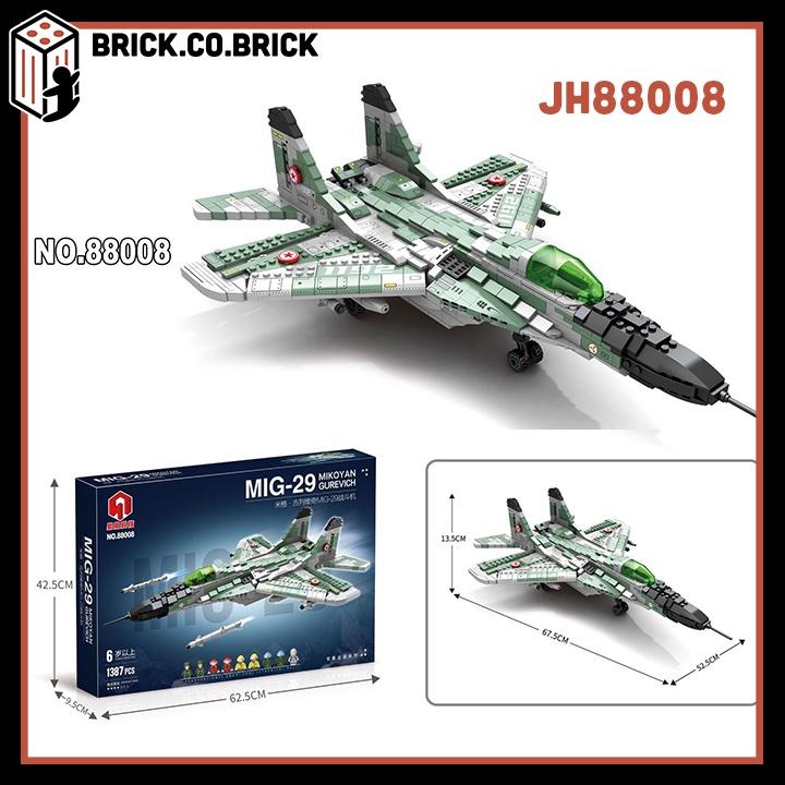 Bộ Mô Hình Lắp ráp kiểu MILITARY ARMY Mikoyan Gurevich Battle Plane Xếp Hình Thông Minh Máy Bay Quân Sự Nga JH88008