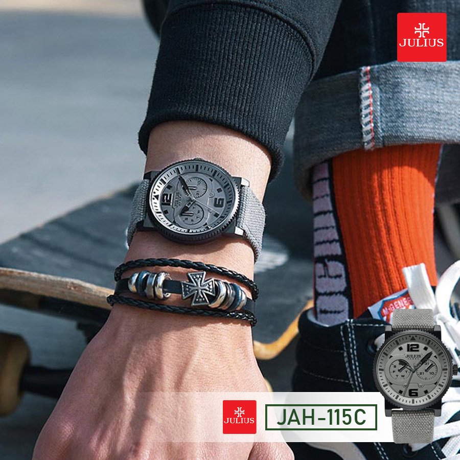 Đồng Hồ Nam JAH-115 Julius Homme Hàn Quốc Dây Da