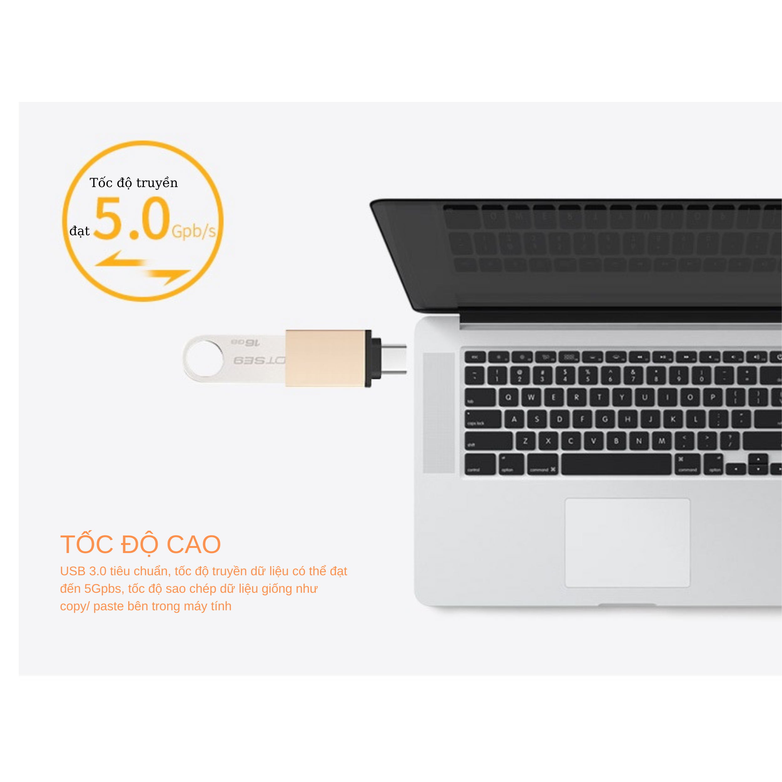 Đầu Chuyển Đổi USB Type C Sang USB 3.0 Hàng Nhập Khẩu