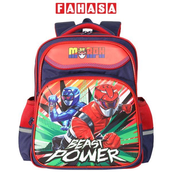 Ba Lô Học Sinh Cấp 1 Siêu Nhẹ - Miti BL1076ML_SN2_NAV_RED - 2 Siêu Nhân Power Rangers Morph